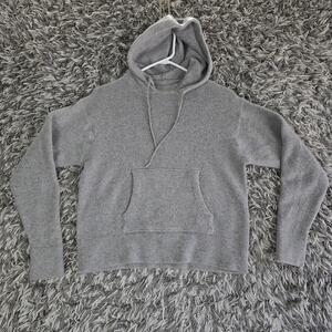 Banana Republic Sweater Womens Medium Gray Cashmere Knit Hoodie Pullover
